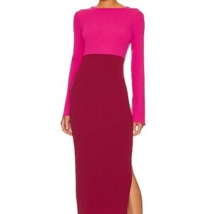 Line and Dot Frankie dress, pink